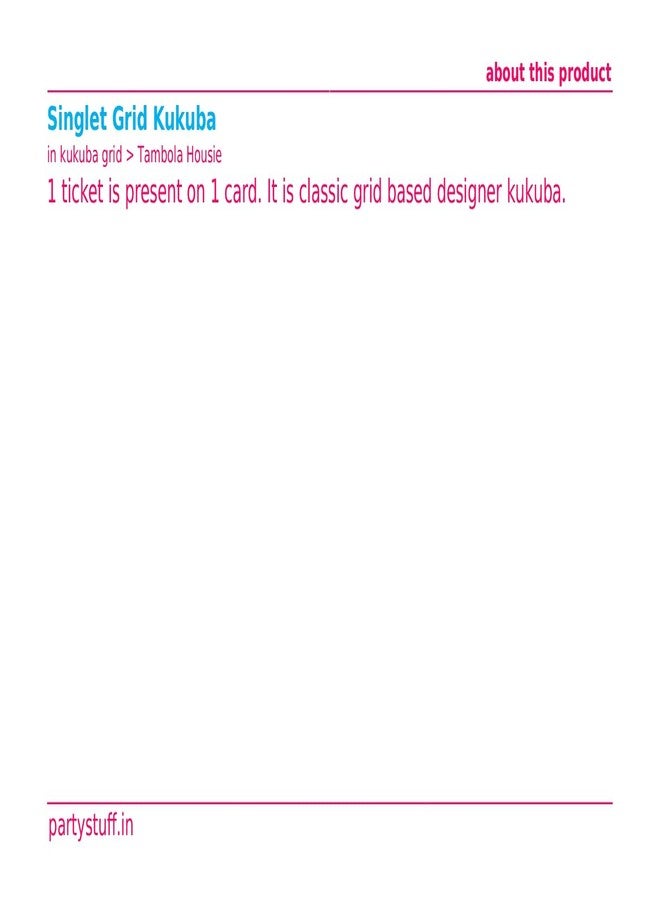 PartyStuff Detective Theme Tambola Housie Tickets - Detective kukuba 1 - Singlet Classic Kukuba (16 Cards) - Image 4